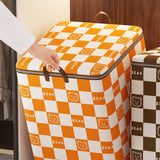 Large Capacity Storage Bin Non-Woven Fabric Quilt Storage Bag Wardrobe Organizer Orange