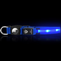 Luminous LED Pet  Dog Collar Light-up USB Rechargeable Dog Collar Blue