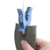 Foldable Hanger Laundry Pinch Hanger Multi-Functional Clothes Hanger Blue