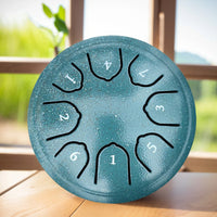 8-Note Rain Drum Steel Tongue Drum Rain Chime for Outside Garden Green