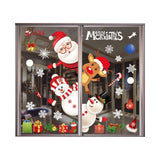 6-Style Christmas-Themes Window Stickers Xmas Decal Shop Xmas Party Wall Decor