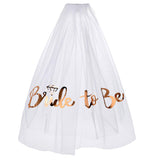 Bride to Be Sash and Veil Set Wedding Shower Decorations Pink