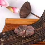 Stick Incense Holder with Detachable Ash Catcher Lotus Sandalwood Burner Plate Home Decor Red bronze