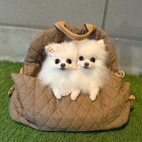 2-in 1Travel Pet Carrier Portable Pet Car Seat Pet Carrier Bag Khaki