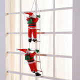 Climbing Santa Decor Santa Claus Climbing on Rope Ladder Christmas Tree Party Home Door Wall Decoration 2 Santa Style