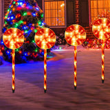 4-in-1 Solar Lollipops Light Candy Lights Christmas Outdoor Garden Lawn Light