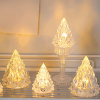 4Pcs Iceberg Shape Table Lamp Battery Powered Pyramid Decorative Night Lamp Home Decor