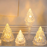 4Pcs Iceberg Shape Table Lamp Battery Powered Pyramid Decorative Night Lamp Home Decor