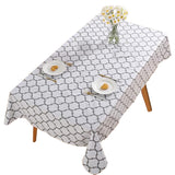 Moroccan Pattern Tablecloth Rectangle Dining Table Cover Christmas Party Decor White