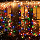 10M 400LEDs Christmas String Lights Curtain Lights Christmas Twinkle Lights Xmas Party Decor Warm White