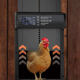 Solar Powered Automatic Chicken Coop Door LCD Display Light Sensor Chicken Door with Remote