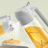 2 in 1 Oil Dispenser and Oil Sprayer 470ML Oil Dispenser Bottle for Kitchen Cooking White