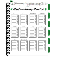 Christmas Planner with Holiday Shopping List Gift Planner Christmas to Do Planner