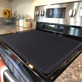 Silicone Stove Top Cover for Electric Stove Glass Top Stove Cover Cooktop Protector Dish Drying Mat Black