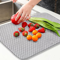 Microfiber Dish Drying Mat Quick Absorbent Dish Drainer Pad for Countertops