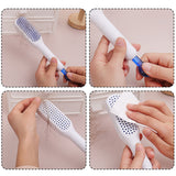 Self Cleaning Hair Brush Anti-Static Massage Comb with Retractable Bristles White