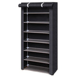 Shoes Rack with Cover Large Shoe Shelf Black