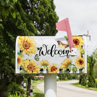 Sunflower Mailbox Cover Magnetic Welcome Mailbox Cover Outdoor Garden Decor