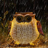 Owl Hanging Solar Lanterns Lights Outdoor Hollowed-Out Light Decorative Lights Patio Yard Decor