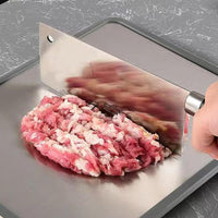 Kitchen Double Sided Cutting Board Stainless Steel Wheat Straw Chopping Board