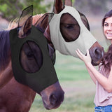 Horse Face Cover Horse Fly Mask Equine Mask Veil Black