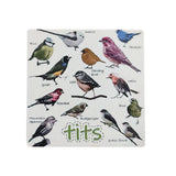 Set of 6  Funny Bird Pun Coasters Square Drink Cup Pad for Home Kitchen Bar Decor