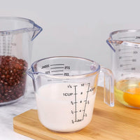 3Pcs Set Measuring Cups Clear Liquid Measuring Cups with Spout and Scales