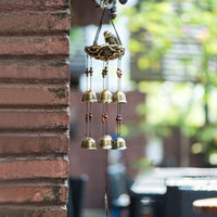 Bird Nest Wind Chime Hanging Decoration for Garden Backyard Church