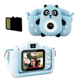 1080P HD Cute Animal Kids Digital Camera Toy Gift with 64G Memory Card Style 4