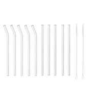 Silicone Straw Covers and Glass Straws Set