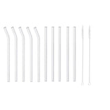 Silicone Straw Covers and Glass Straws Set