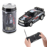 Mini Coke Can Speed Car RC Radio Remote Control Micro Racing Car Kids Toy Gift Black