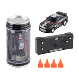 Mini Coke Can Speed Car RC Radio Remote Control Micro Racing Car Kids Toy Gift Black