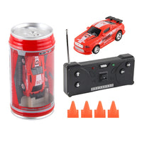 Mini Coke Can Speed Car RC Radio Remote Control Micro Racing Car Kids Toy Gift Red