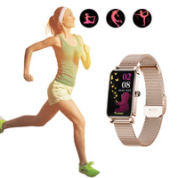 Women Smart Watch Bluetooth Sport Fitness Tracker for Android iOS Phones Gold