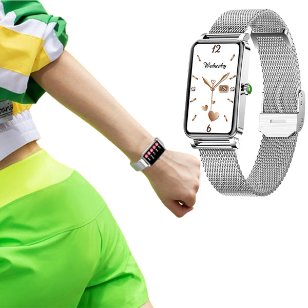 Women Smart Watch Bluetooth Sport Fitness Tracker for Android iOS Phones Silver