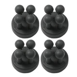 4Pcs Silicone Self Adhesive Hooks Multifunctional Wall Traceless Hook for Wall Bathroom Kitchen Black