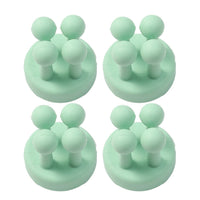 4Pcs Silicone Self Adhesive Hooks Multifunctional Wall Traceless Hook for Wall Bathroom Kitchen Green