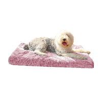 Plush Soft Pet Dog Bed Anti-Slip Dog Sleeping Mat Washable Dog Bed Gradient Pink