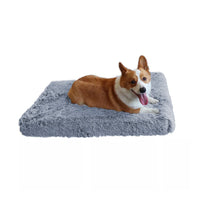 Plush Soft Pet Dog Bed Anti-Slip Dog Sleeping Mat Washable Dog Bed Gradient Grey