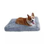 Plush Soft Pet Dog Bed Anti-Slip Dog Sleeping Mat Washable Dog Bed Gradient Grey