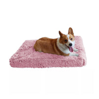 Plush Soft Pet Dog Bed Anti-Slip Dog Sleeping Mat Washable Dog Bed Gradient Pink