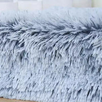 Plush Soft Pet Dog Bed Anti-Slip Dog Sleeping Mat Washable Dog Bed Gradient Grey