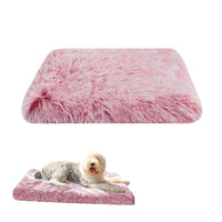 Plush Soft Pet Dog Bed Anti-Slip Dog Sleeping Mat Washable Dog Bed Gradient Pink