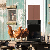 Automatic Chicken Coop Door Opener Poultry Gate Light Sensing Chicken House Door Brown