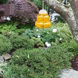 2Pcs Wasp Traps Outdoor Hanging Pear Shaped Bee Traps Catcher Orange