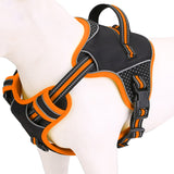 Reflective No Pull Dog Harness with Leash Pet Supply Orange Large Size