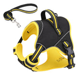 Reflective No Pull Dog Harness with Leash Pet Supply Yellow Large Size