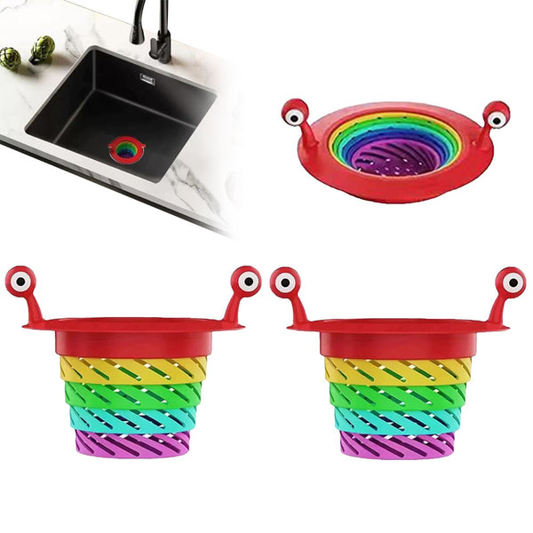 Foldable Multicolor Kitchen Residue Filter Kitchen Sink Strainer