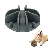 Pet Dog Slow Feeder Insert Pad Dog Bowls Silicone Slow Eating Puppy Food Bowl Pad Grey